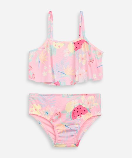 biquíni infantil decote quadrado floral rosa 8 biquíni infantil decote quadrado floral rosa 8