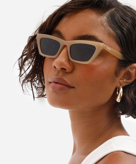 óculos de sol gatinho triton bege UNICO óculos de sol gatinho triton bege UNICO