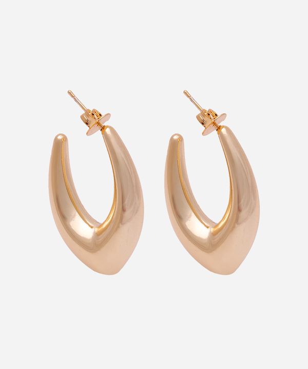 brinco feminino argola alongada dourado UNICO