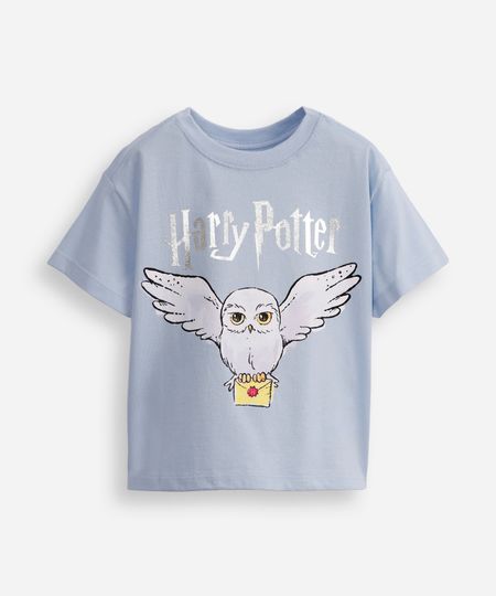 camiseta de algodão infantil harry potter azul 4 camiseta de algodão infantil harry potter azul 4