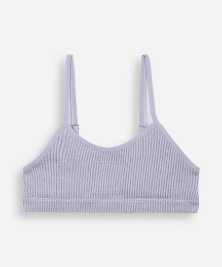 sutiã infantil lurex canelado lilás G