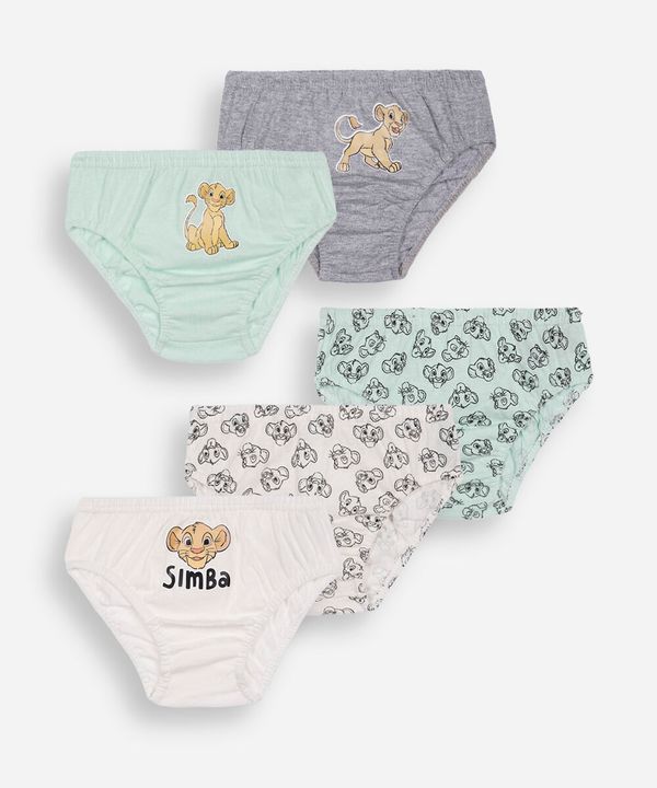 kit de 5 cuecas infantis de algodão simba colorido 6