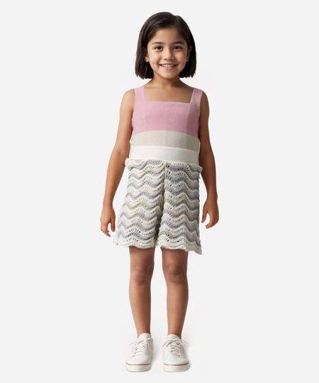 short infantil tricot cós canelado colorido 4