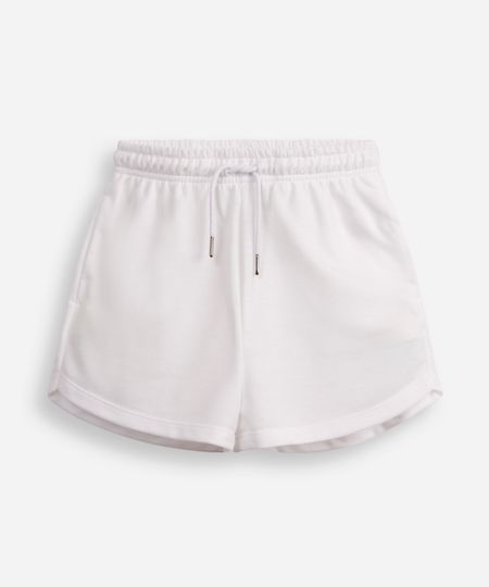 short de moletom juvenil cós com elástico e bolsos off white 14 short de moletom juvenil cós com elástico e bolsos off white 14