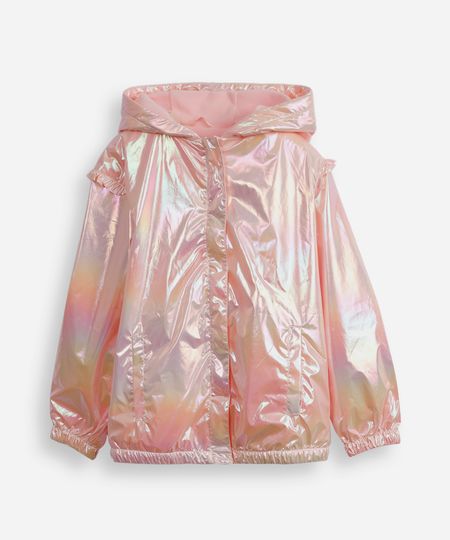 jaqueta infantil furta cor com capuz rosa 8