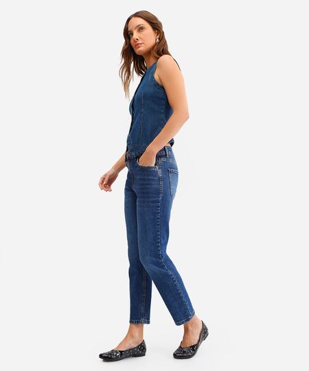 calça skinny feminina jeans cintura média azul 36 calça skinny feminina jeans cintura média azul 36