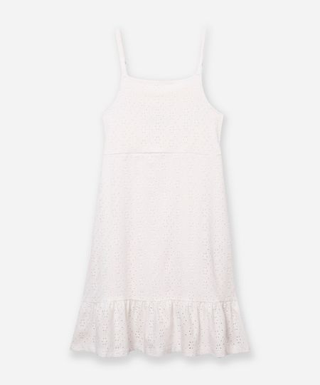 vestido midi juvenil de laise floral off white 12 vestido midi juvenil de laise floral off white 12