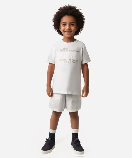 camiseta de moletom infantil branca 4