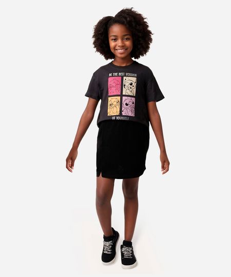 cropped de algodão juvenil stitch cinza 12