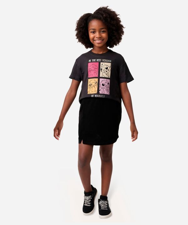 cropped de algodão juvenil stitch cinza 14