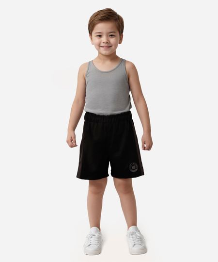 bermuda esportiva infantil preta 4