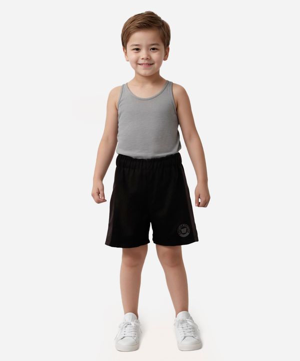 bermuda esportiva infantil preta 8
