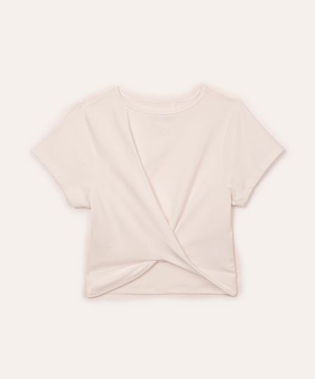 cropped de algodão juvenil torcido na barra off white 10