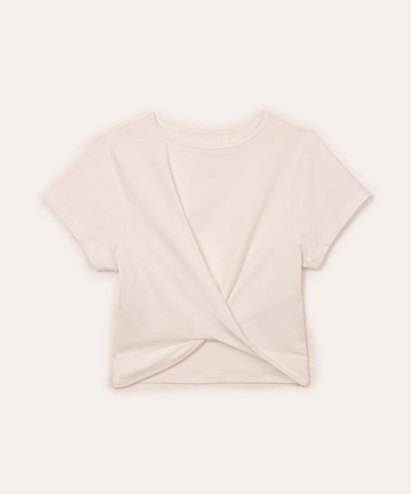 cropped de algodão juvenil torcido na barra off white 14