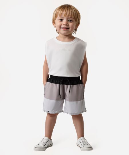 short boardshort infantil listrado colorido 6