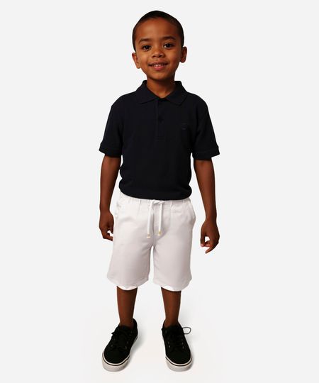 bermuda infantil cós com elástico e cordão branca 4 bermuda infantil cós com elástico e cordão branca 4