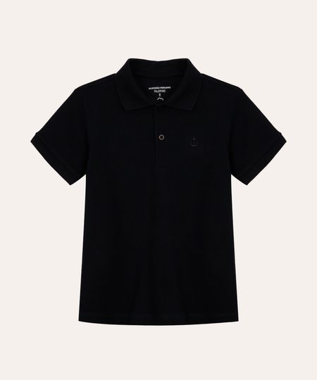 polo de algodão infantil manga curta azul 4 polo de algodão infantil manga curta azul 4