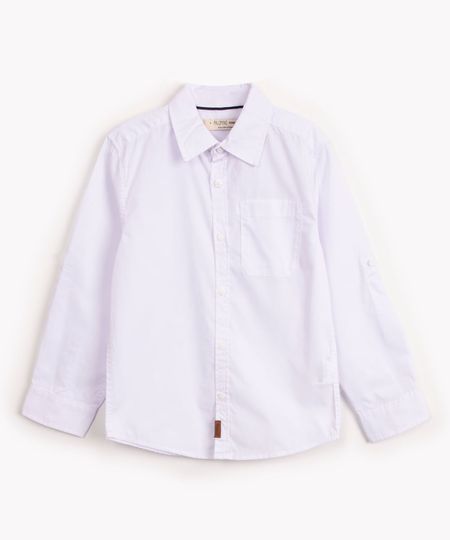 camisa infantil manga longa branca 4