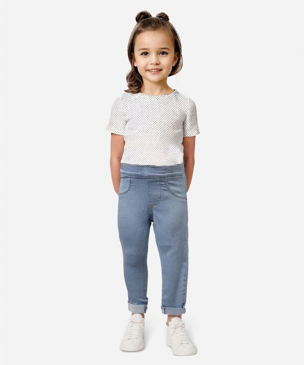 calça legging infantil jeans azul 1