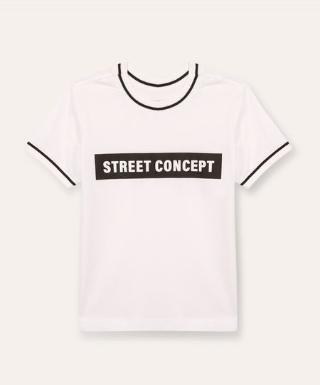 camiseta de algodão infantil street concept branca 4