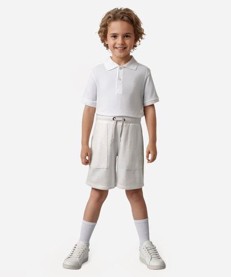 bermuda de moletom infantil com recortes off white 4 bermuda de moletom infantil com recortes off white 4