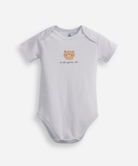 body infantil de algodão só não aperta tá azul 9-12 body infantil de algodão só não aperta tá azul 9-12