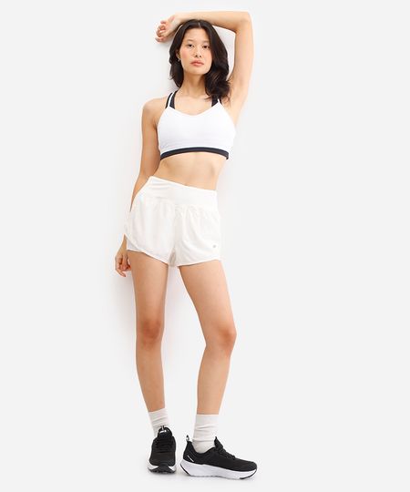 short running com forro e bolso esportivo ace off white M short running com forro e bolso esportivo ace off white M