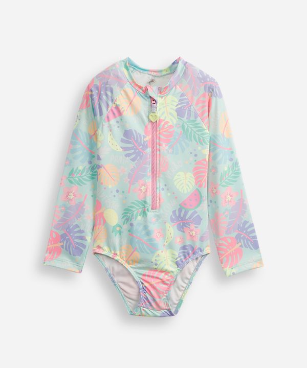 maiô infantil texturizado folhagem verde 8
