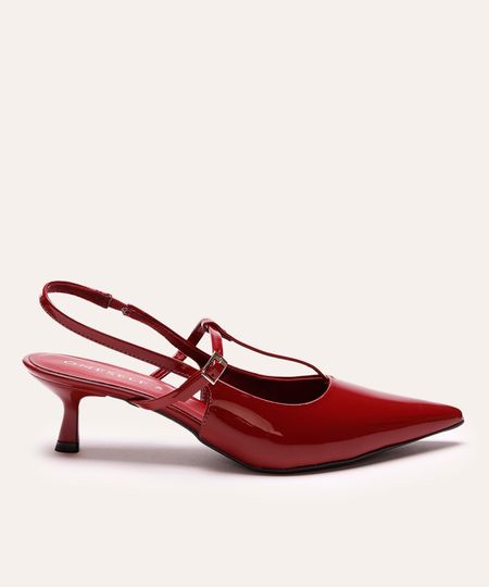 scarpin bico fino salto baixo oneself vinho 36 scarpin bico fino salto baixo oneself vinho 36