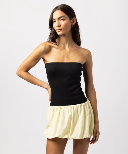 vestido balonê feminino mindset lo de lui preto G