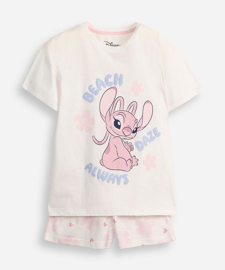 pijama curto infantil angel off white 6 pijama curto infantil angel off white 6