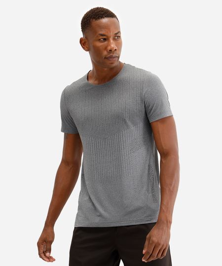 camiseta slim masculina esportiva ace cinza P camiseta slim masculina esportiva ace cinza P