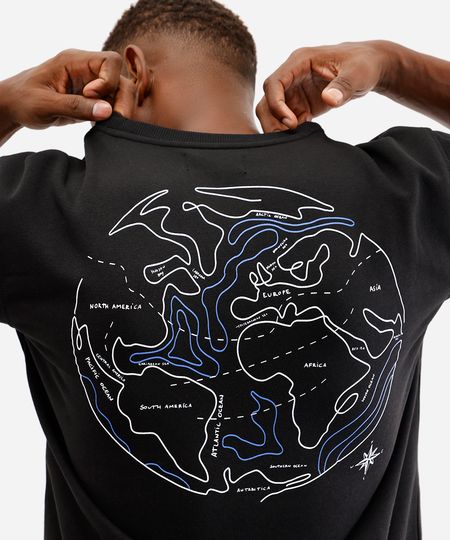 blusão masculino de moletom earth expedition preto P