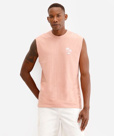 regata machão masculina de algodão vibes rosa P regata machão masculina de algodão vibes rosa P