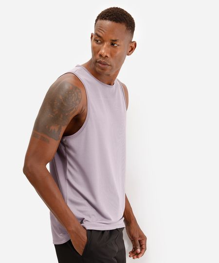 regata masculina run esportiva ace texturizada roxa P