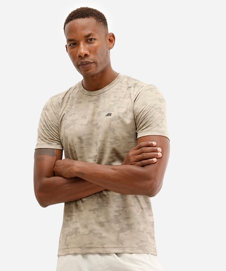 camiseta masculina esportiva ace camuflada verde P