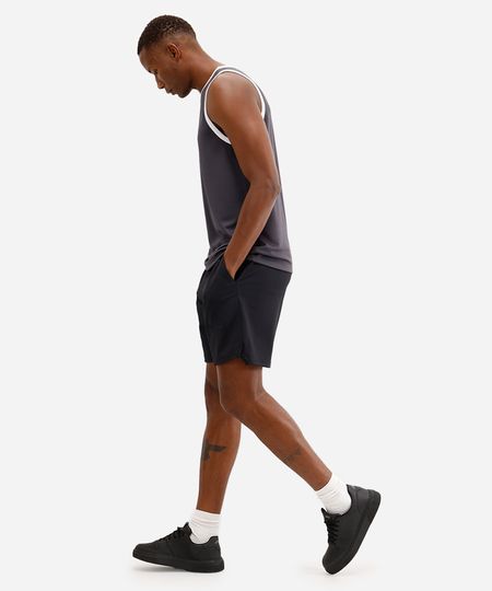 short masculino esportivo ace texturizado preto M short masculino esportivo ace texturizado preto M