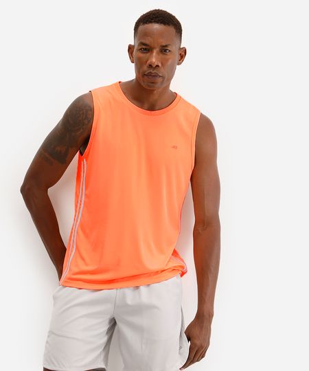 regata masculina esportiva ace com listras laranja M
