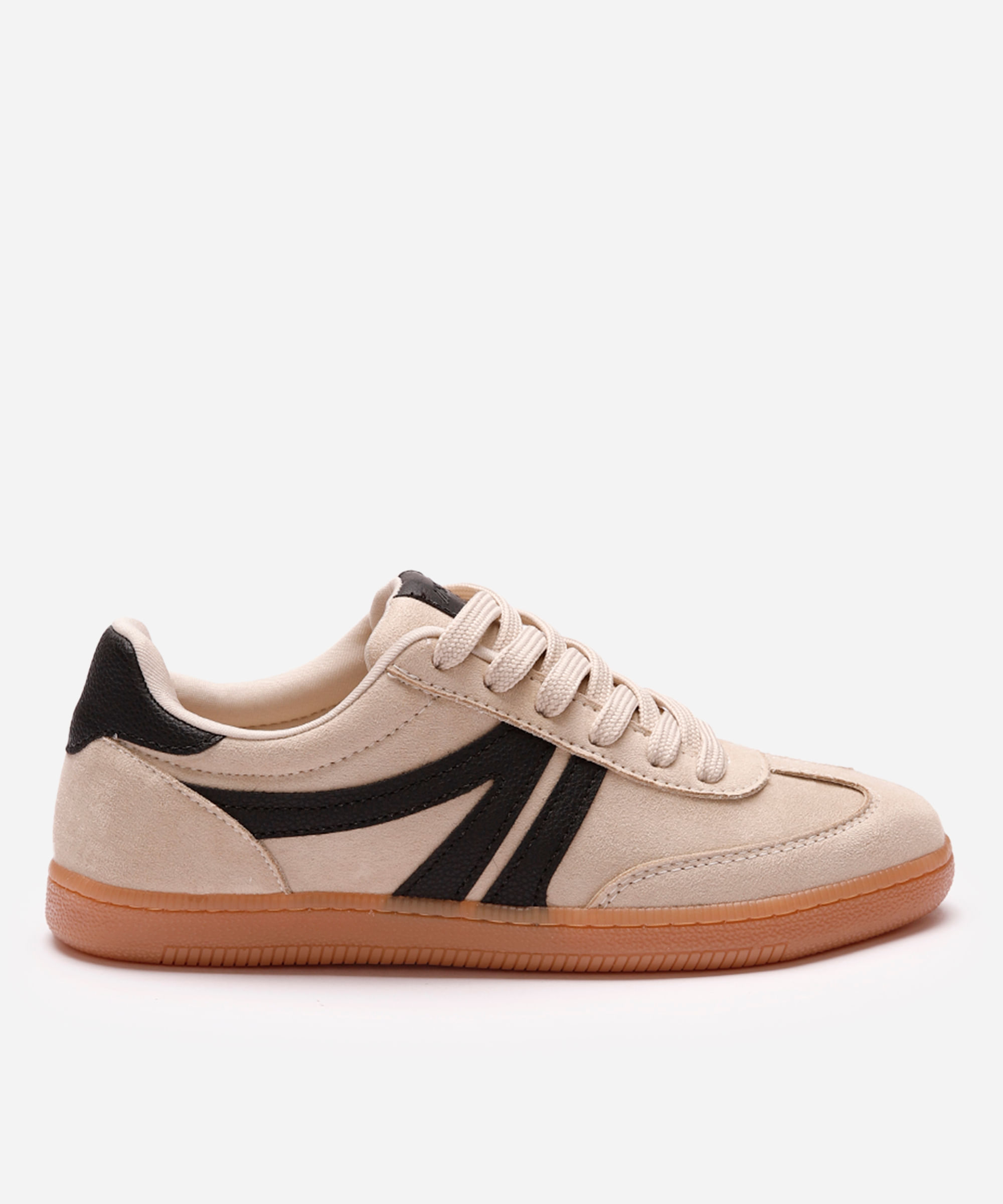 tênis bossa com recortes bicolor ace bege