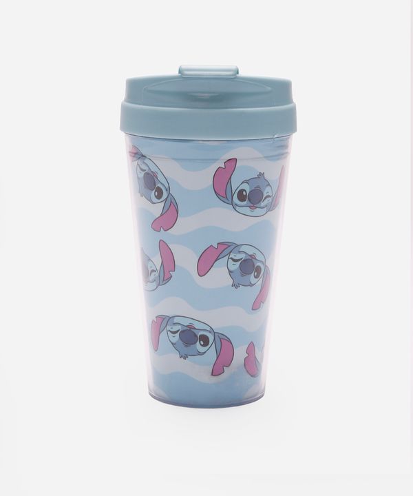 copo de viagem stitch azul UNICO