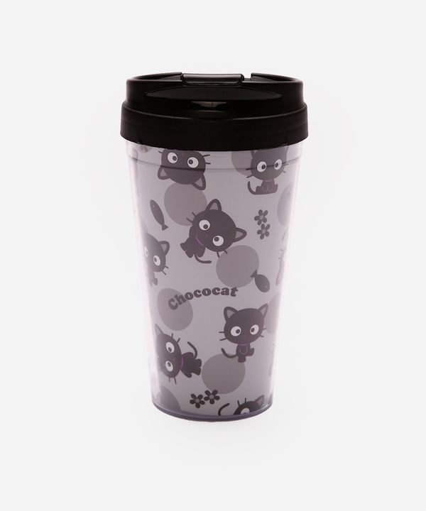 copo de viagem chococat cinza UNICO
