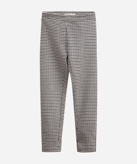 calça legging infantil pied de poule off white 8 calça legging infantil pied de poule off white 8