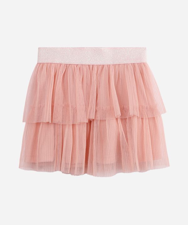 saia curta infantil de tule rosa 2