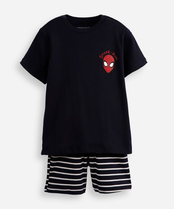 pijama curto infantil homem aranha azul 4