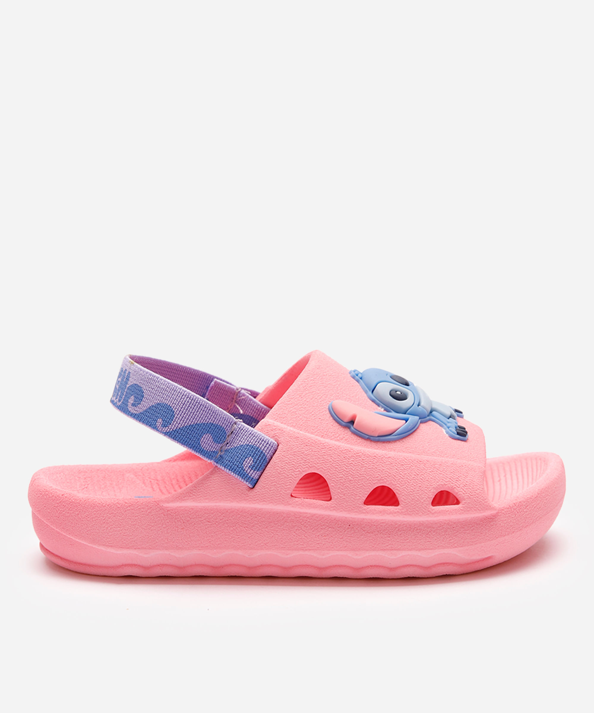 sandália infantil lilo e stitch com elástico azul – rosa