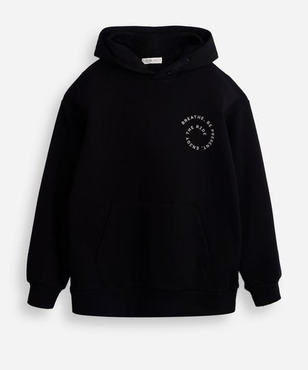 blusão de moletom juvenil com capuz breathe preto 14 blusão de moletom juvenil com capuz breathe preto 14