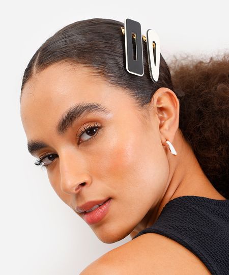 kit de 2 presilhas de cabelo colorido UNICO kit de 2 presilhas de cabelo colorido UNICO