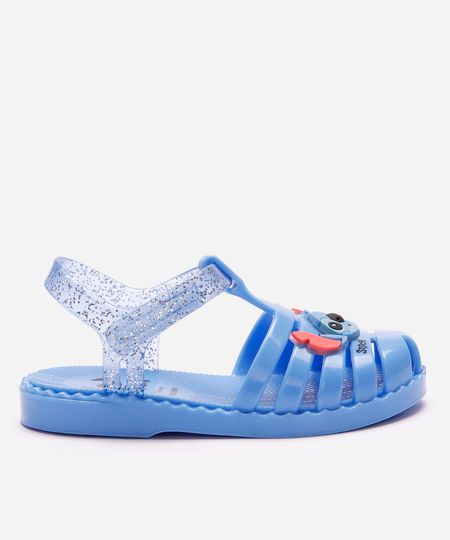 sandália fechada infantil stitch com brilho azul 19 sandália fechada infantil stitch com brilho azul 19