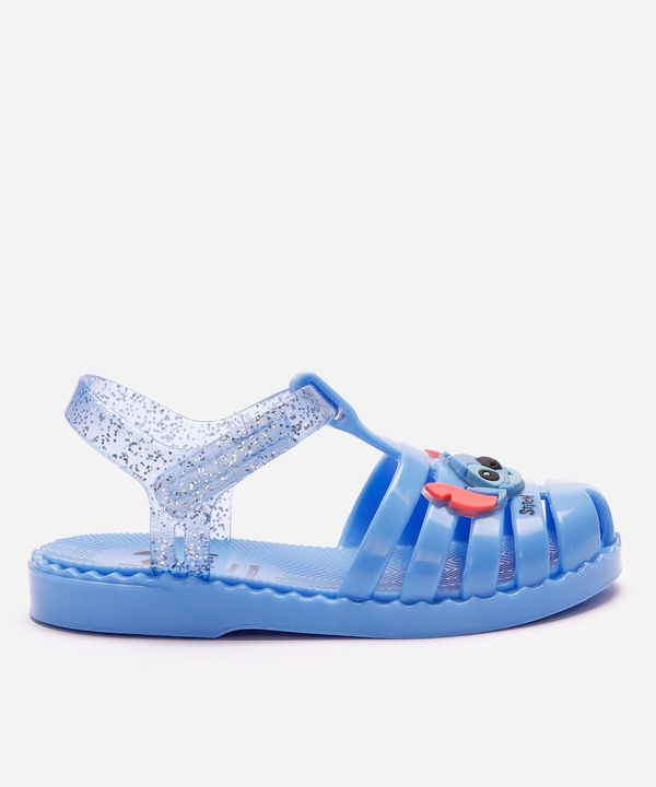 sandália fechada infantil stitch com brilho azul 21