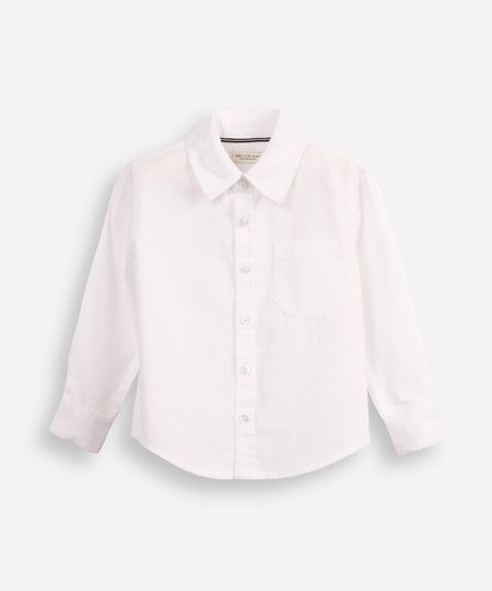 camisa de algodão infantil manga longa off white 4 camisa de algodão infantil manga longa off white 4